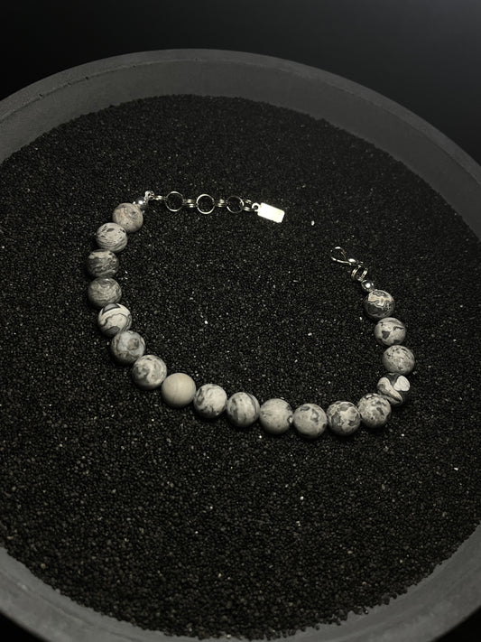 Grey Stone Pearls Bracelet