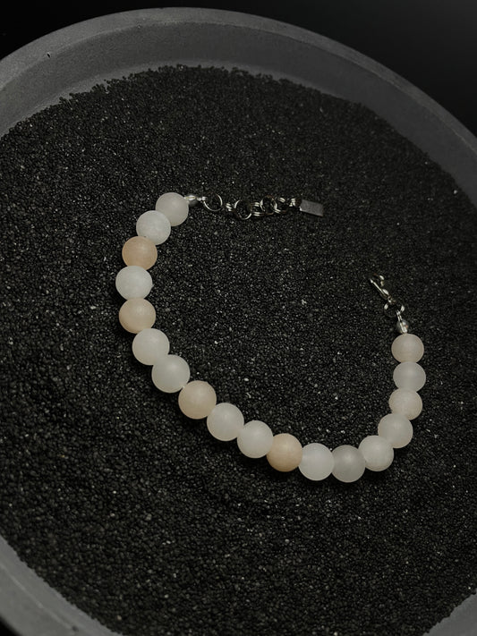 White Frosted with Mix Pearl Bracelet